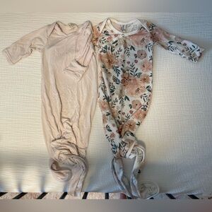 Spearmint Baby/Copper Pearl Newborn Knotted Gowns BUNDLE